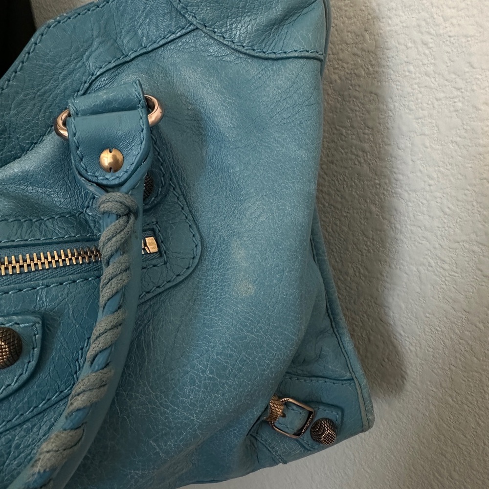 RARE Turquoise Balenciaga City Bag - Picture 3 of 12